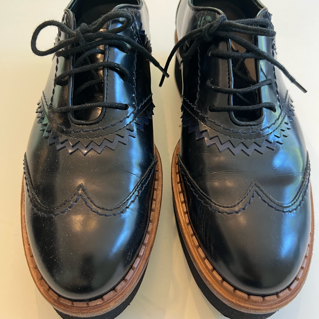 Tod’s Platform Loafers Black And Tan